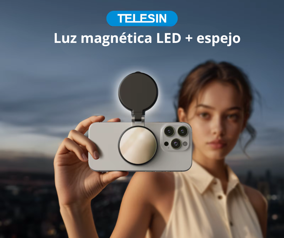 Luz magnética LED + Espejo TELESIN