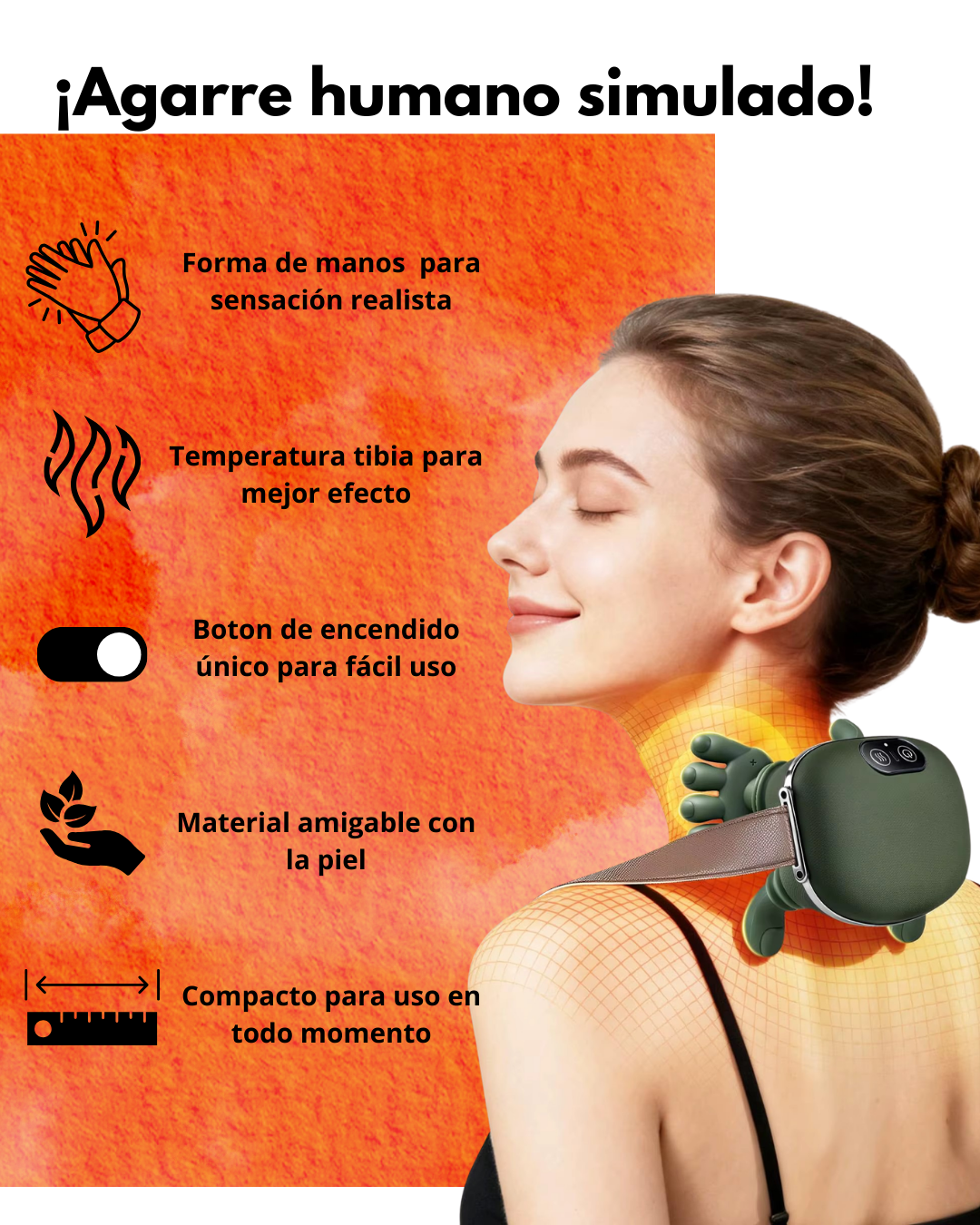 Masajeador Manos de silicona 4D - Cuello Relax